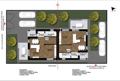 Doua vile de vanzare P+1 in proximitatea Parcului Dendrologic Chitila si a Padur - 1