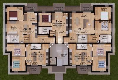 Apartament 3 camere | 65.68mp | Green Residence - 14