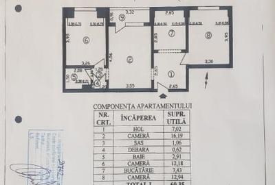 De vanzare, CEL MAI BUN PRET, 3 camere Dr Taberei , de renovat Pret: 92500EUR - 7
