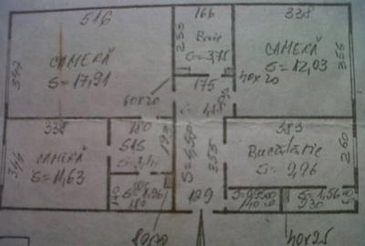 Apartament cu 3 camere decomandat în Mărăști