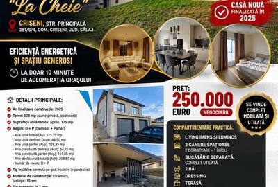 Casă cu 3 camere cu Teren 508 Mp în Crișeni - 4