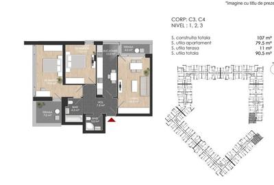 Apartament cu 3 camere decomandat în Străulești - 1