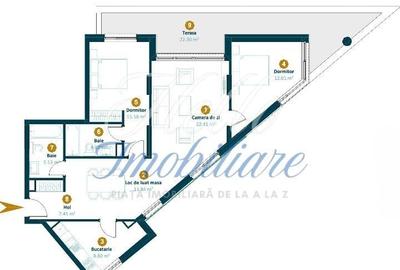 Apartament cu 3 camere semidecomandat în Între Lacuri