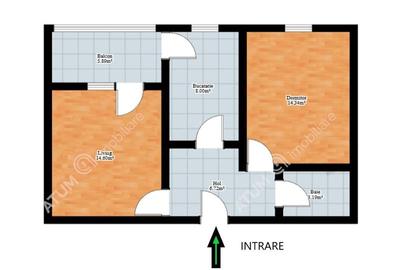 Apartament cu 2 camere decomandat, mobilat în Aeroport - 6