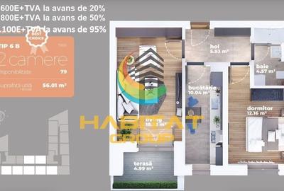 Auchan Titan - Apartament cu 2 camere, decomandat, 56 mp - 7