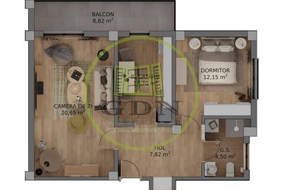 Apartament cu 2 camere decomandat în Romanești - 6