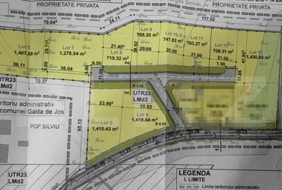 Parcele intravilane cu suprafata cuprinsa intre 708 - 768 mp - 4