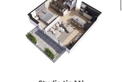 Apartament cu 2 camere semidecomandat în Aviației