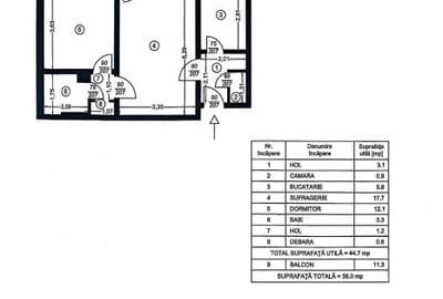 Apartament cu 2 camere semidecomandat în Sud - 15