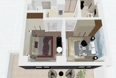 Apartament cu 3 camere decomandat, mobilat în Progresul - 23