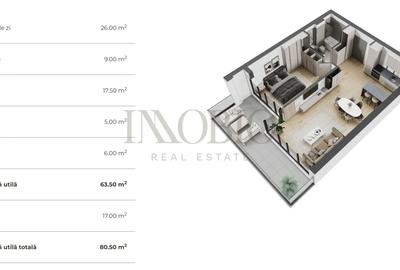 Apartament cu 2 camere, mobilat în Băneasa - 11