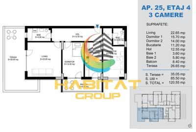 Apartament cu 3 camere decomandat în Theodor Pallady - 2