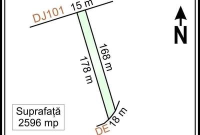 Balotesti - Caciulati, teren intravilan, suprafata 2.596 mp - 3