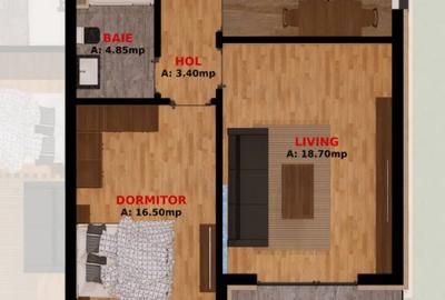 Apartament cu 2 camere decomandat în Dobroești - 3