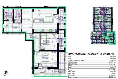 Apartament cu 3 camere decomandat în Popoveni - 3