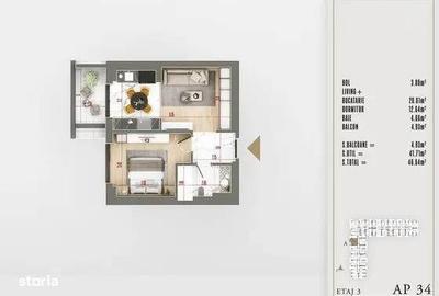 Apartament cu 2 camere în Industriilor - 2