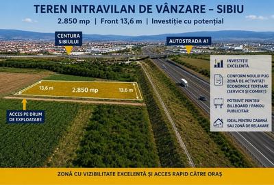 Teren de 2850 mp, în Exterior Vest - 1