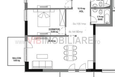 Apartament cu 3 camere decomandat, mobilat în Străulești - 11