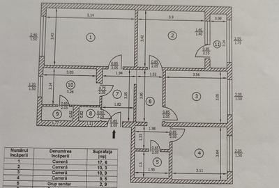 Apartament 4 camere decomandat.