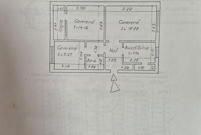 Apartament cu 3 camere decomandat în Central - 2