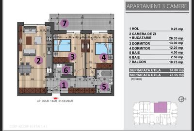 Apartament 3 camere 2 bai - Gata de mutare - - 15