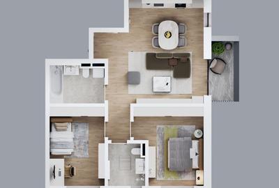 Apartament cu 3 camere decomandat în Dumbrăvița - 2