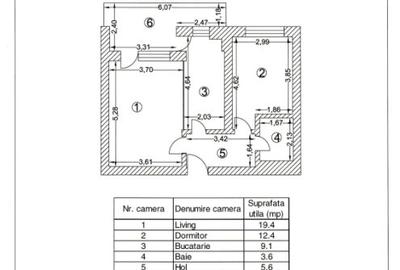 Apartament cu 2 camere decomandat în Aviației - 16