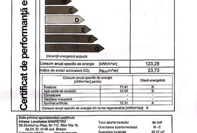 Apartament cu 3 camere decomandat în Sânpetru