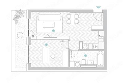 Apartament cu 2 camere decomandat în Tudor Vladimirescu - 2