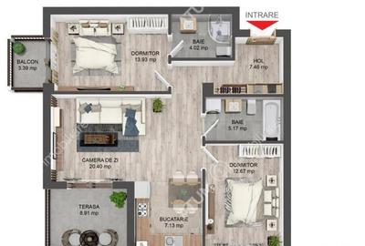 Apartamen 3 camere loc propriu de parcare boxa zona Brana Se - 6