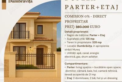 Comision 0% - Direct proprietar - Duplex P+E - Dumbravi?a - 2