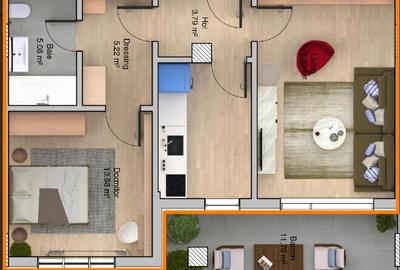 Apartament cu 2 camere in bloc nou, cu lift, zona Palatul Parlamentului - 10