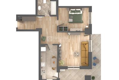 Apartament 2 camere, bloc nou, Podu Ros, intabulat - 5