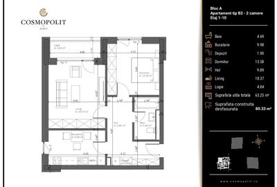 Apartament 2 camere | Cosmopolit Zenit | Răcădău - 4