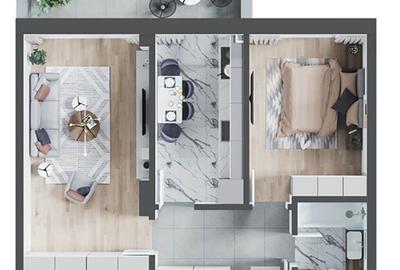 Apartament cu 3 camere decomandat în Iosia