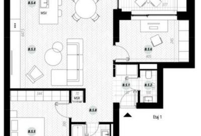 Apartament cu 3 camere semidecomandat, mobilat în Pipera - 12