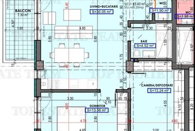Apartament cu 3 camere în Brătianu