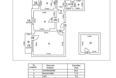 Apartament cu 3 camere decomandat în Balotești