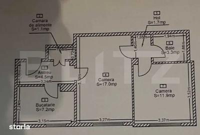 Apartament cu 2 camere în Gruia