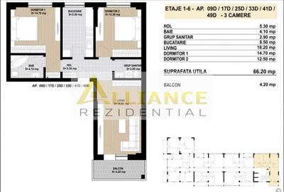 Apartament cu 3 camere decomandat în Berceni