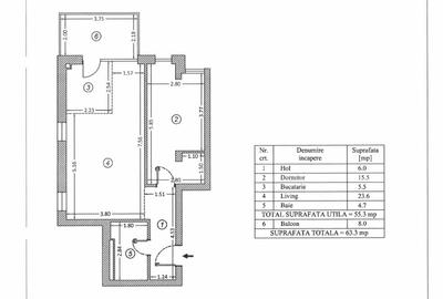 Apartament cu 2 camere decomandat în Doamna Ghica