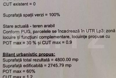 Teren de 4800 mp, în Baciu