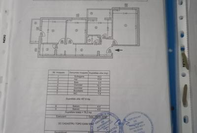 Apartament cu 3 camere decomandat în Găvana