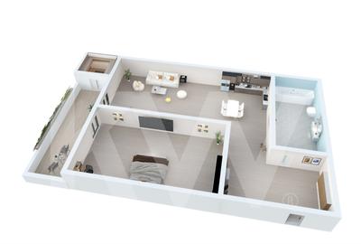 Apartament cu 2 camere semidecomandat în Țiglari - 2