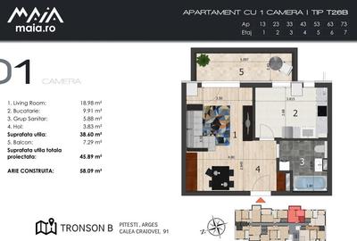 2. Studio Modern Pitesti | Zona Craiovei | Constructie Noua - 3