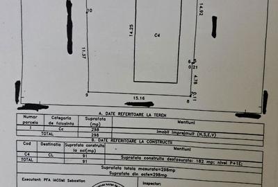 Casă cu 4 camere decomandat cu Teren 298 Mp în Chercea