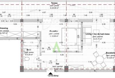 Ap 2 camere+dressing+terasa 25 mp | Parcare subterana | Dambul Rotund - 1