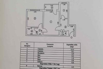 Apartament 2 camere confort 2, zona Viziru 1, etaj 3. - 1