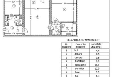 Apartament cu 2 camere semidecomandat în Nord - 4