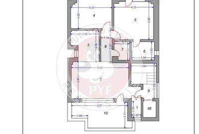 Apartament cu 3 camere semidecomandat în Moșilor